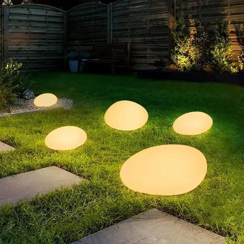 Pedra Iluminada Solar Decorativa